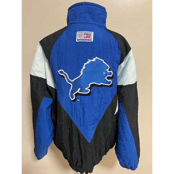 Vintage Detroit Lions Reebok NFL Pro Line nylon jacket. Unsized - Picture 5 of 12